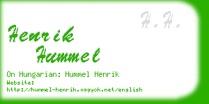 henrik hummel business card